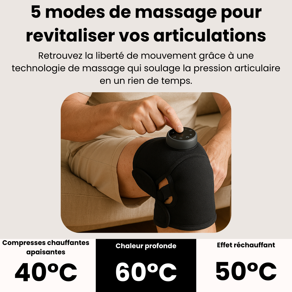 MoviZen – Genouillère chauffante & massante